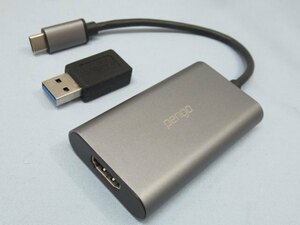 ★Pengo キャプチャーボード HDMI to USB3.0 1080P Grabber ペンゴ PC用品 アタッチメント付き USED 91362★！！