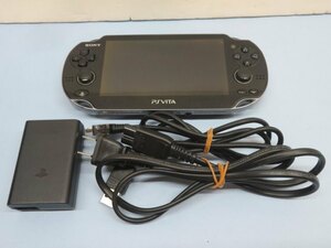 ☆SONY PCH-1100 PS Vita ブラック 電源コード アダプター付き ソニー ジャンク 91557☆！！