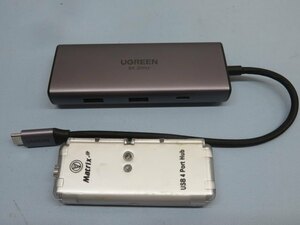 2台セット■UGREEN/Matrix USBハブ USB-C Multifunction Adapter 4PORT USB HUB PC用品 USED 91610■！！