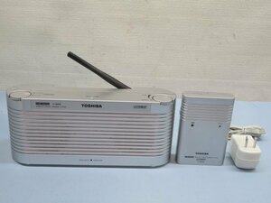 ★TOSHIBA TY-WSD9 ワイヤレススピーカーシステム シルバー CUTE BEAT 東芝 受信機 送信機 アダプター付き 動作品 91796★！！