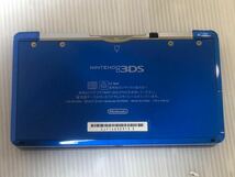 ★動作良好　任天堂 3DS CTR-001 コバルトブルー タッチペン付　上画面のスクリーンが切り取られている　送料無料☆_画像2