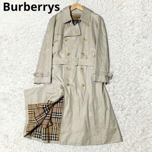 希少◎BURBERRY バーバリー ヴィンテージ ライナー付トレンチコート 大きいサイズ L オーバーサイズ ゆったり 男女兼用 ユニセックス