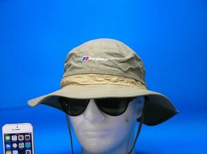 使用1回♪ バーグハウス berghaus ♪サファリ ハット 帽子 ボウシ メンズ レディース グレー系 M-size 4526■郵便送料一律220円