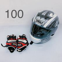 1A102 SHOEI ショウエイ ヘルメット フルフェイス RFX Lサイズ 59cm グローブ付 バイク用品_画像1