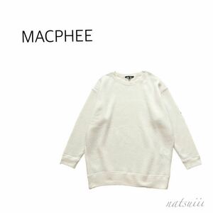 MACPHEE トゥモローランド . カシミヤ混 ベーシック クルーネック プルオーバー ニット 人気 ウールカシミア 送料無料