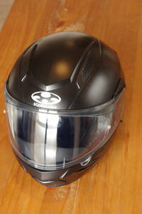【中古・おまけ付き】RYUKI OGK KABUTO カブト XLサイズ(61-62) システムヘルメット　フラットブラック 大きめヘルメット