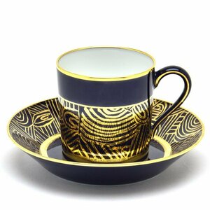 Art Auction セーブル(Sevres) コーヒーカップ&ソーサー リトロン ファットブルー(装飾:ガフゲン) 手描き 洋食器 フランス製 新品, 茶器, カップ&ソーサー, コーヒーカップ