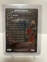 topps STAR WARS スターウォーズ JAWA ジャワ 1枚限定 1/1 1of1 プレート 直筆サインなし カード MASTER WORK_画像2