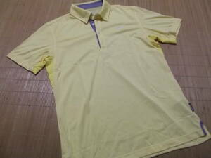 Обратное решение! Beauty Nike Golf Tour Performance NikeGolf Fast -Dry желтая рубашка поло с коротким рукавом