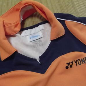 まとめて即決！美品 ヨネックス YONEX 速乾 テニス ポロシャツ Tシャツにも オレンジ えり取り外し可能の画像2