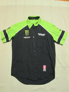 カワサキ　シャツ　XL　Monster Kawasaki Racing Team　モンスター　カワサキレーシングチーム