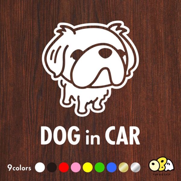 DOG IN CAR/ペキニーズA カッテイングステッカー KIDS IN CAR・SAFETY DRIVE
