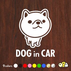 DOG IN CAR/柴犬A カッティングステッカー KIDS IN CAR・BABY IN CAR・SAFETY DRIVE