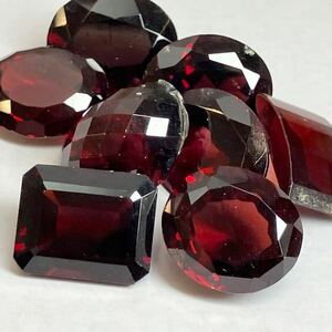 ［天然ガーネット10点おまとめ50ct］F ルース 裸石 宝石 ジュエリー jewelry garnet 柘榴石 DA0 ①