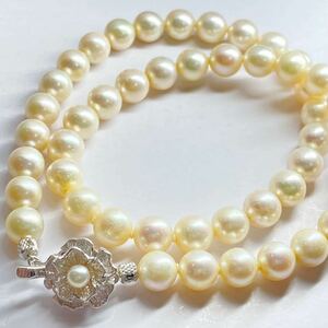 ［アコヤ本真珠ネックレス］F 重量約41.2g 約8-8.5mm珠 パール pearl necklace jewelry accessory silver シルバー EA5/EB0