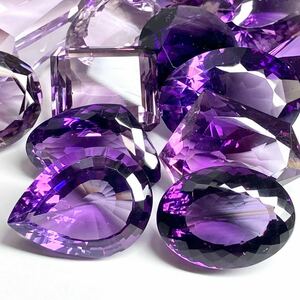 ［天然アメジスト15点おまとめ600ct］M ルース 裸石 宝石 ジュエリー jewelry amethyst 紫水晶 DD8 ①