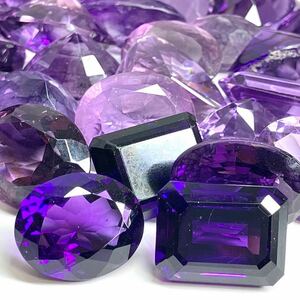 大量!!［天然アメジストおまとめ600ct］M ルース 裸石 宝石 ジュエリー jewelry amethyst 紫水晶 DD8 ②