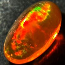 遊色効果抜群!!［天然ファイアオパール3.814ct］M 約13.3×7.7mm ルース 裸石 fire opal 宝石 ジュエリー jewerly EA0_画像1