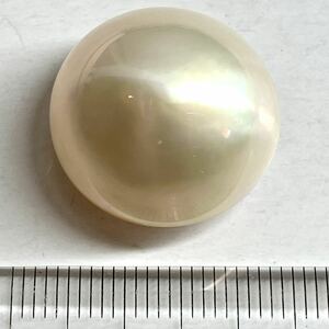 大粒!!［マベパール6.34g］F 31.72ct 21.1×21.0mm ルース 裸石 宝石 pearl 真珠 DA0/DC5