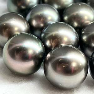 ［南洋黒蝶真珠22点おまとめ］M 重量約50.0g 約250ct 11.5mm珠 pearl パール ルース 裸石 宝石 ジュエリー jewelry DI0 ③