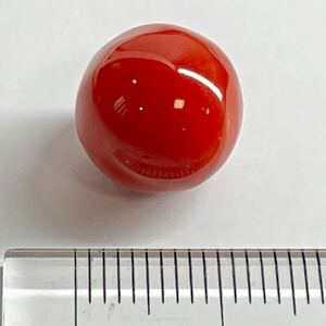 ［天然本珊瑚2.59g］F 12.98ct 12.6×12.0mm ルース 裸石 コーラル サンゴ coral さんご　宝石 ジュエリー jewerly 丸珠 DC0/EA3