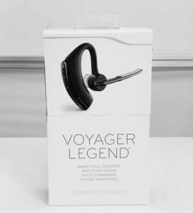 ■【未使用】plantronics VOYAGER LEGEND ワイヤレス ヘッドセット ブラック Bluetooth 長期保管品 ジャンク バッテリー消耗【H24020214】