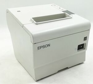 ▼■複数品【ACアダプタ付き】EPSON TM-T88VI MODEL M338A ホワイト レシートプリンター USB/LAN/RS-232 紙幅80mm 動作OK【H23092614】