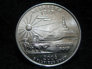アメリカ合衆国　2006年　ネブラスカ　25セント　コイン　クオーターダラー　50州記念硬貨　米国　USA　海外