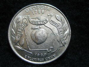 アメリカ合衆国　1999年　ジョージア　25セント　コイン　クオーターダラー　50州記念硬貨　米国　USA　海外