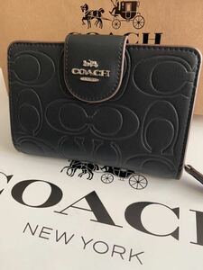 ☆【COACH】ミディアムコーナージップウォレットシグネチャー二つ折り財布 ☆