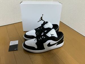 ナイキ ウィメンズ エアジョーダン1 ロー ホワイトブラック パンダ NIKE WMNS AIR JORDAN 1 LOW WHITE BLACK US10.5 27.5センチ DC0774-101