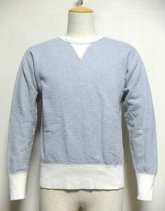 極上:JOE McCOY(THE REAL McCOY'S).前V スウェット S(BALL PARK KNIT WEAR/アメカジ/バイカー/肩46幅51丈62/トレーナー/ジョーマッコイ)