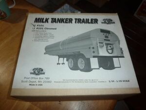 1/24-1/25　ミルクタンカートレーラー THCワールドワイド worldwide MILK TANKER TRAILER アメリカ製キット made in USA