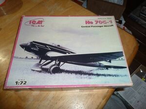 1/72 ハインケル He 70G-1 ICM　ブリッツ 高速旅客機