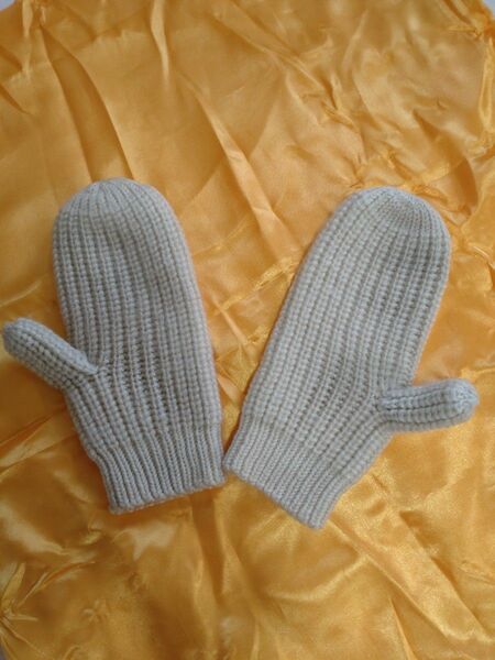 手編み 　毛糸手袋 　指なし手袋 　ハンドメイド 　手袋