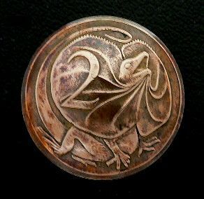 ◆在庫処分◆外貨コイン コンチョ オーストラリア 2セントb直径22mm/ラスト1点