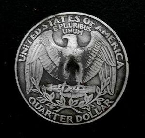 ◆在庫処分◆外貨コイン コンチョ アメリカ25セント直径23mm/ラスト1点