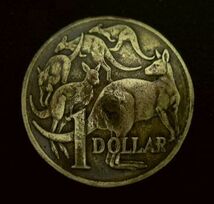 ◆在庫処分◆外貨コイン コンチョ オーストラリア1ドルb直径26mm/ラスト1点_画像1