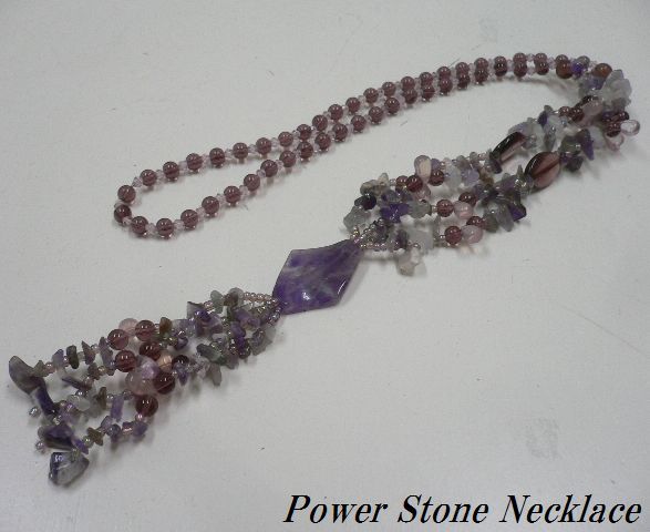 ◆ Natural stone necklace inventory clearance ◆ Handmade bead necklace type E/Amethyst/1 piece only, ladies accessories, necklace, pendant, others