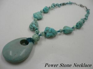 Art hand Auction ◆Natural stone necklace clearance sale◆Handmade beaded necklace type S/Turquoise/1 piece only, Women's Accessories, necklace, pendant, others