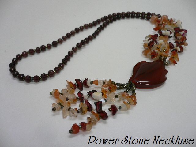 ◆ Natural stone necklace inventory clearance ◆ Handmade bead necklace type G/red agate/1 piece only, ladies accessories, necklace, pendant, others