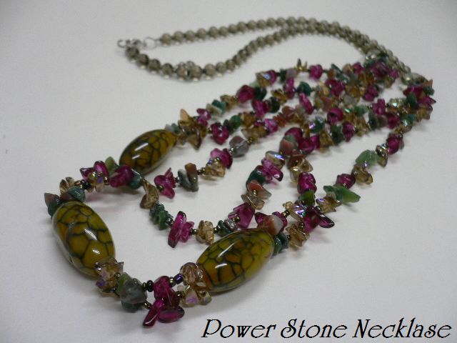 ◆Natural stone necklace clearance sale◆Handmade bead necklace type F/Venetian glass/1 piece only, Women's Accessories, necklace, pendant, others