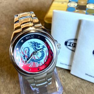 Fossil Relic 00s watch big tic dragon fire flame フォッシル レリック ビッグティック 腕時計