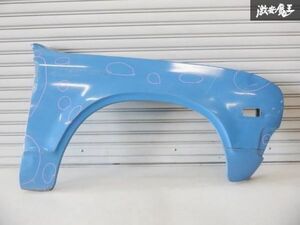 売り切り! 日産 純正 620 ダットサン フロント フェンダー パネル 右 右側 運転席側 水色系 旧車 当時物 DATSUN ダットラ 訳有品 棚2F-F-1