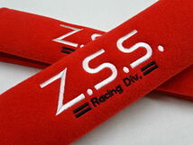 ☆Z.S.S. Racing Div. シートベルトパッド ショルダーパッド クッション レッド 赤 左右 汎用 Seatbelt Pad 新品! 在庫有り! 即納! ZSS_画像2