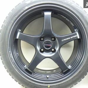 ●ホットスタッフ クロススピード HYPER EDITION 17インチ 7.5J +38 PCD100 4H VRX2 215/45R17 マツダ DJ5FS デミオ にて使用 要補修 棚W-4の画像2