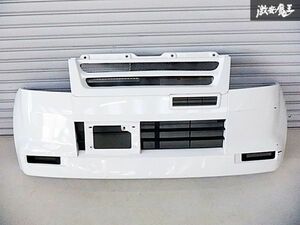 [ crack none!] Mitsubishi original H81W ek sport front bumper MN111077 white OP grill attaching immediate payment shelves 2F-F-3