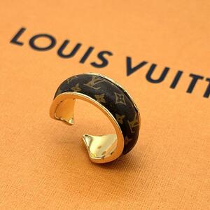 [ great special price!!]LOUIS VUITTON Louis Vuitton bar g nano gram Suite Dream ring monogram Gold × Brown S size 9 number #