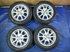 激安即決！MONZA ZACK 13-4B 4H/100 ET42 ＋ DONLOP 155/65R13 2022年製 中古4本 ワゴンR ラパン アルト セルボ パレット T008026