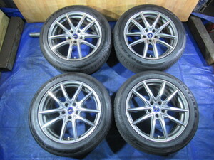 激安即決！weds LEONIS 18-8J ET42 5H/114.3 + 235/50R18 2021年製！中古4本！ C-HR アルファード ヴェルファイア エルグランド等！T008022